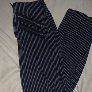 Navy Blue Stripped Pants
